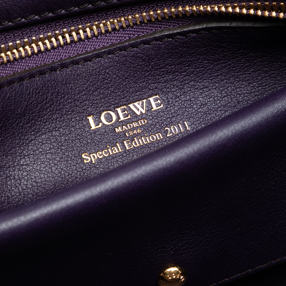 Pre-Loved LOEWE Special Edition Bicolor Goatskin Amazona 36 - Picture 5 of 6